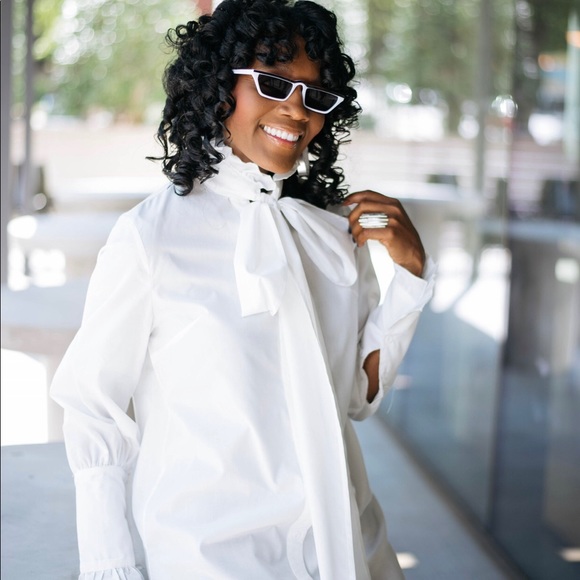 Pretty Little Thing White Long Sleeve Tie Maxi Dress Size UK10- 6 US - Picture 4 of 9